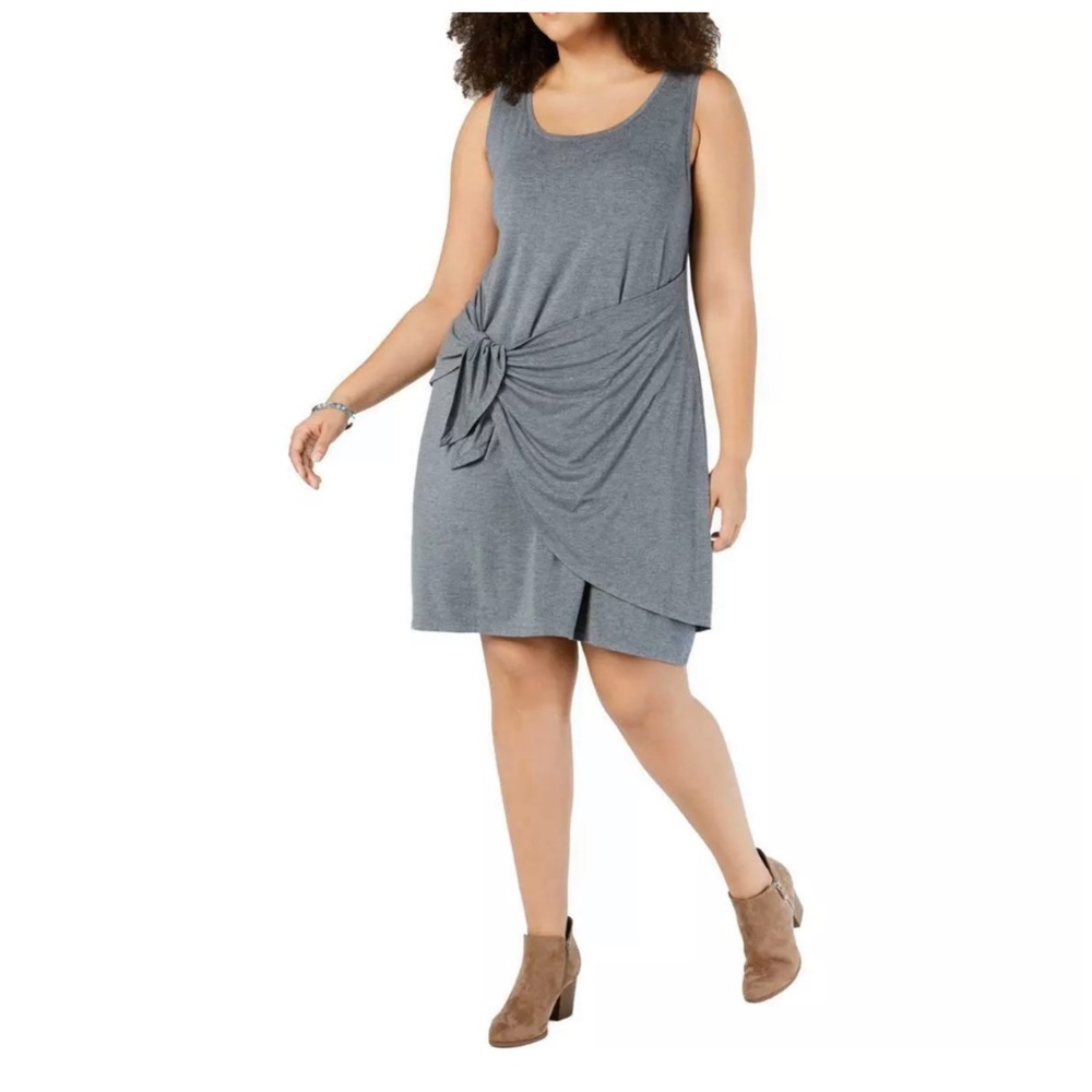 STYLE & CO FAUX WRAP TANK DRESS